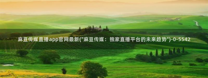 麻豆视频 专区导航